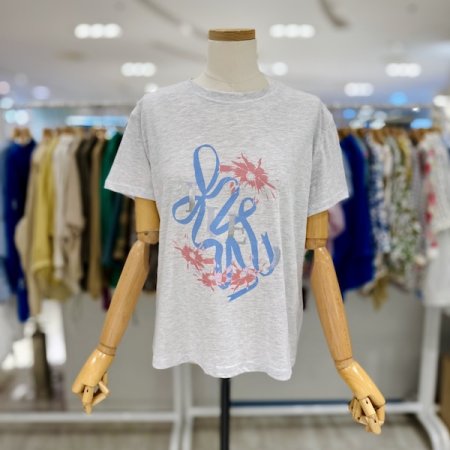 리본 나염 티셔츠