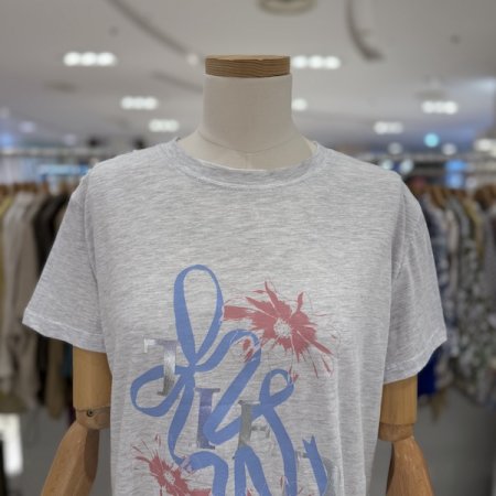 리본 나염 티셔츠