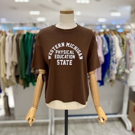 웨스턴 크롭 반팔 티셔츠