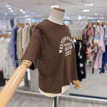 웨스턴 크롭 반팔 티셔츠