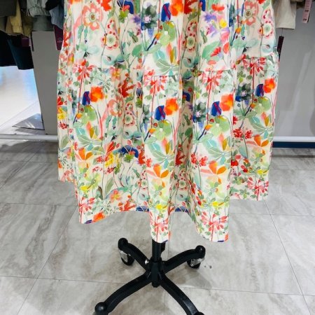 티어드 물감 나염 스커트