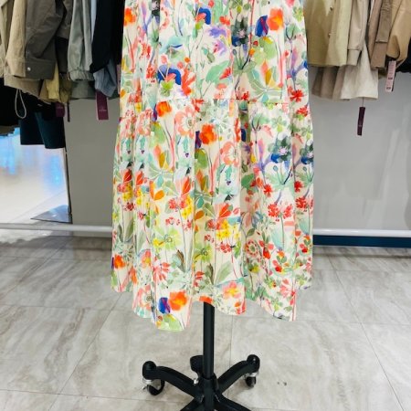 티어드 물감 나염 스커트