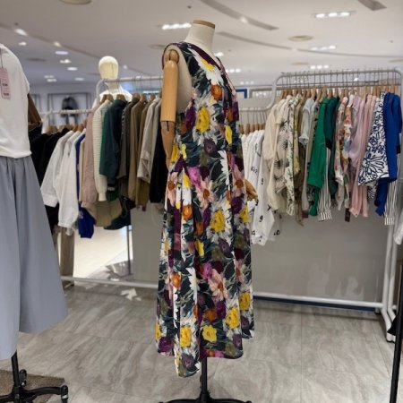 민소매 나염 원피스