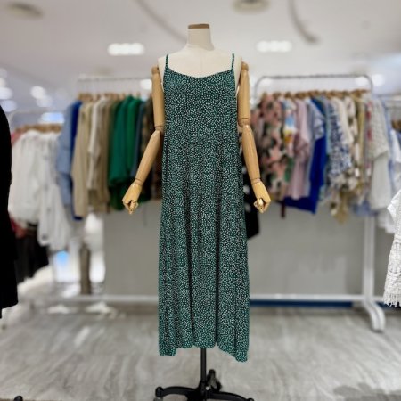 토트 패턴 뷔스티에 원피스