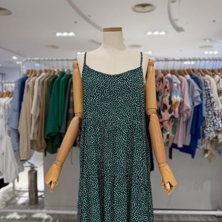 토트 패턴 뷔스티에 원피스