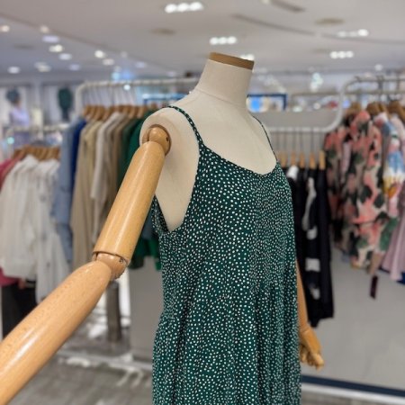 토트 패턴 뷔스티에 원피스