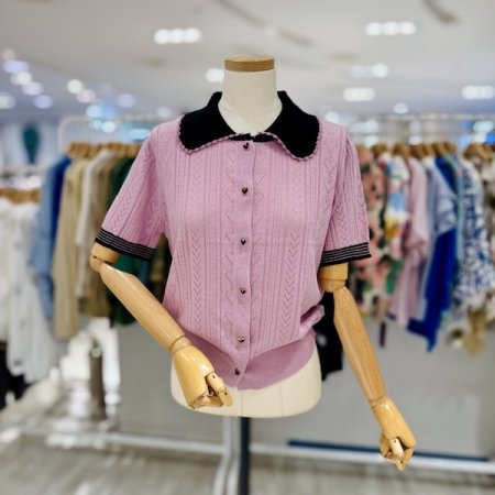 린넨 카라 니트