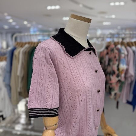 린넨 카라 니트