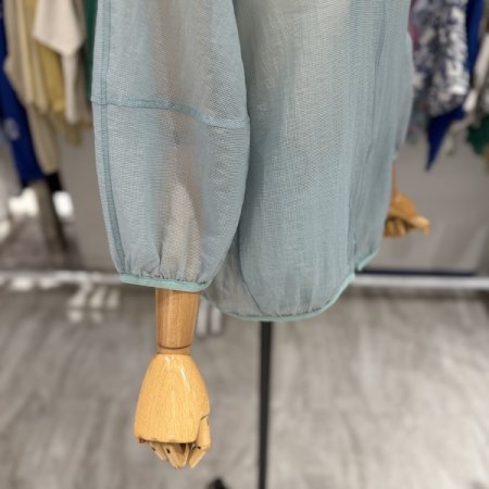 시스루 물결 카라 자켓