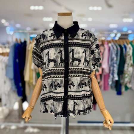 소매 퍼프 카라 남방