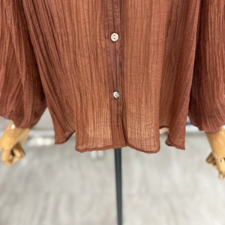 7부 소매 스퀘어넥 블라우스