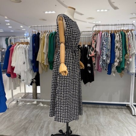 허리 쪼임끈 원피스