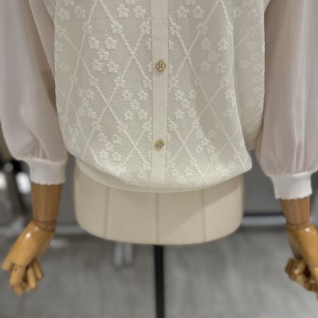 시스루 배색 니트