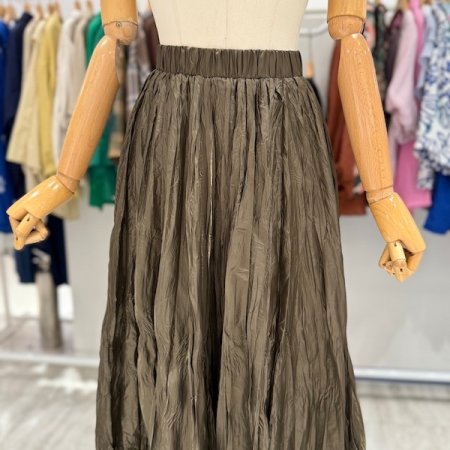 믹스 주름 밴딩 스커트