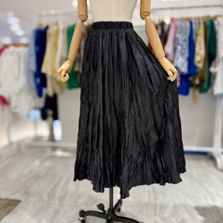 믹스 주름 밴딩 스커트