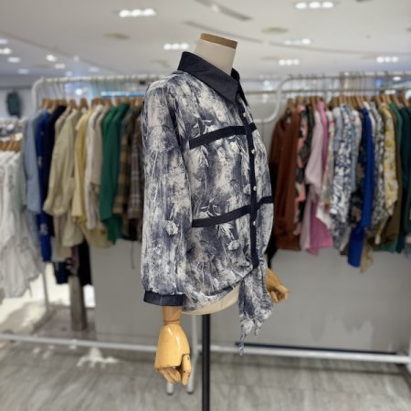 7부 블루 묶음 블라우스