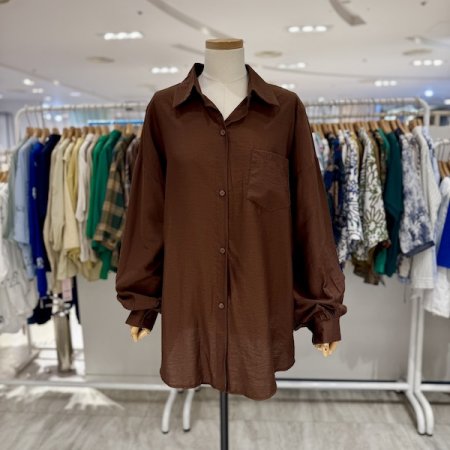 뒷 주름 롱 남방