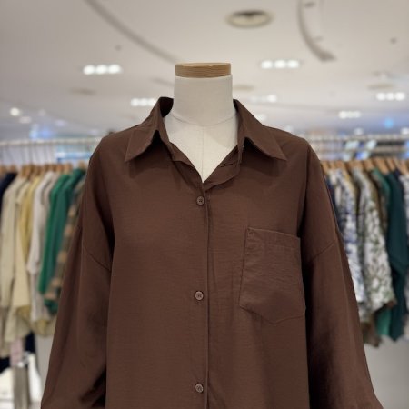 뒷 주름 롱 남방