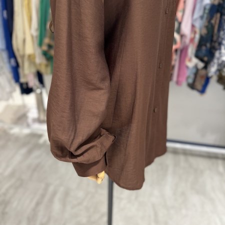 뒷 주름 롱 남방