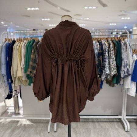 뒷 주름 롱 남방