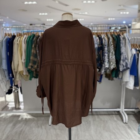 뒷 주름 롱 남방