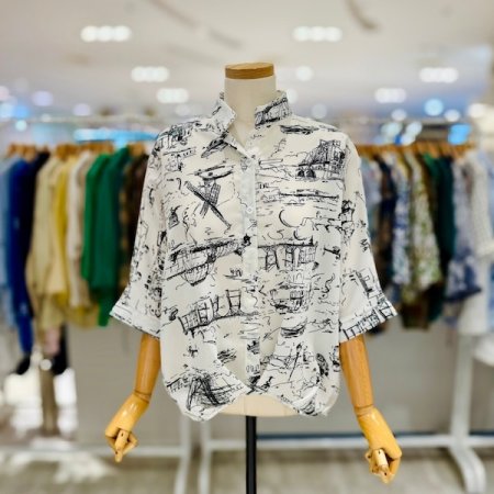 밑단 꼬임 블라우스