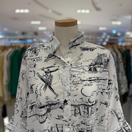 밑단 꼬임 블라우스