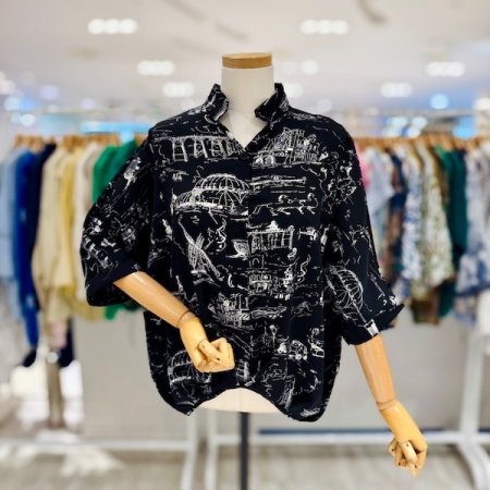 밑단 꼬임 블라우스