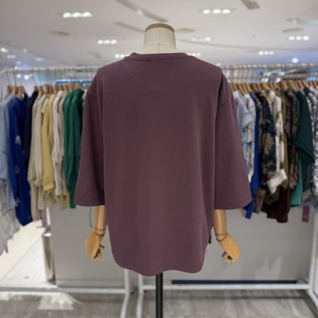 스테파니 나염 레터링 7부 티셔츠