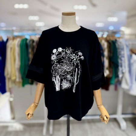 소매 포인트 반팔티셔츠