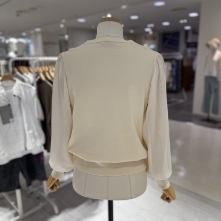 레이스 카라 니트