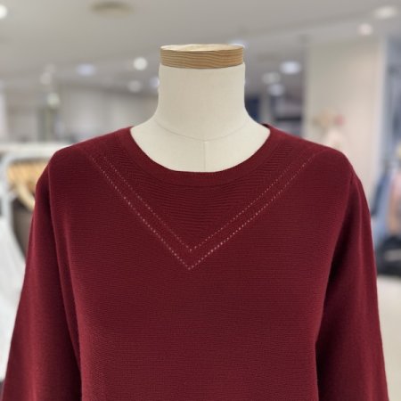 브이 짜임 니트