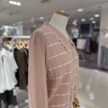 배색 스트라이프 니트