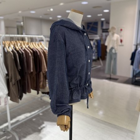 데님 후드 자켓