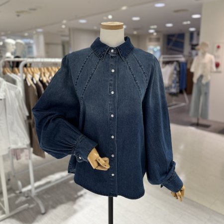 그라데이션 워싱 데님셔츠