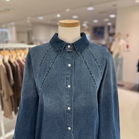 그라데이션 워싱 데님셔츠