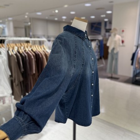 그라데이션 워싱 데님셔츠