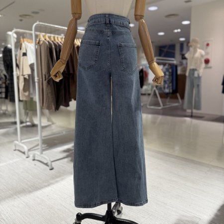 세미 부츠 절개 데님팬츠