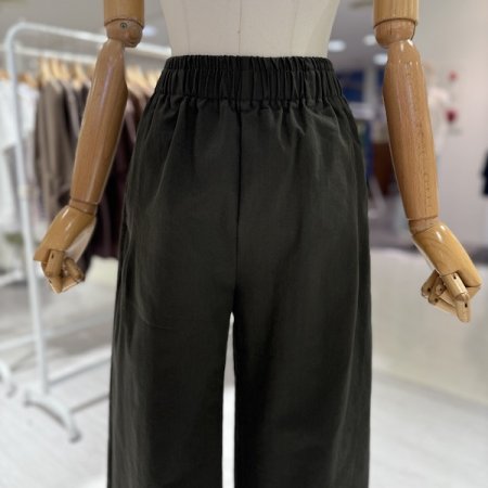 밴딩 면 통 바지