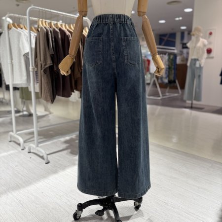 와이드 핀턱 가을 데님팬츠