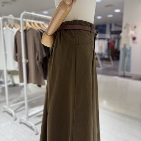 스카치 핀턱 벨트 스커트