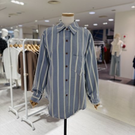 스트라이프 숄세트 셔츠