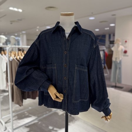 빅 포켓 데님셔츠