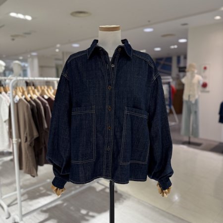 빅 포켓 데님셔츠