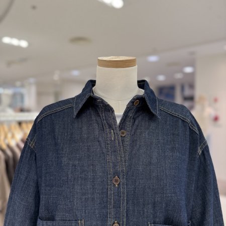 빅 포켓 데님셔츠