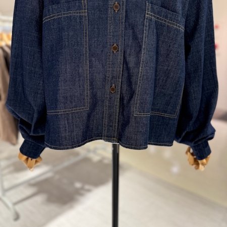 빅 포켓 데님셔츠