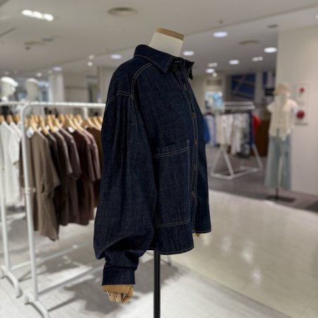 빅 포켓 데님셔츠