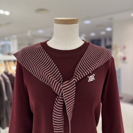 후드 케이프 우주 니트