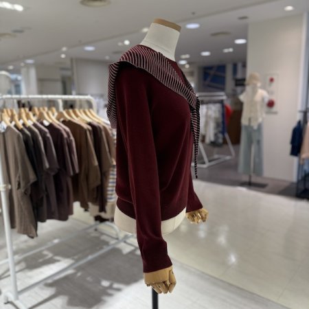 후드 케이프 우주 니트