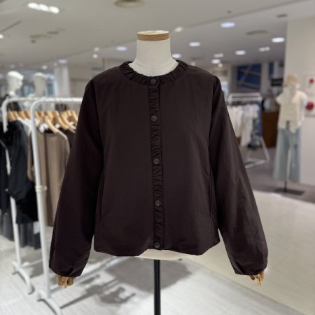 노카라 프릴 코팅 자켓